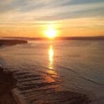 sunset Algarve coast